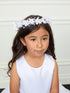 Girls Floral Details Pearl Accents Special Occasion Crown